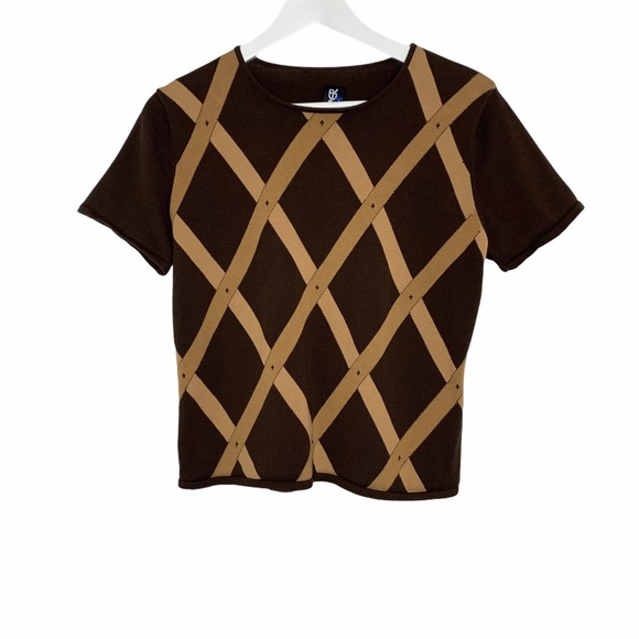 Kasper Tops - Kasper Lattice Print Top